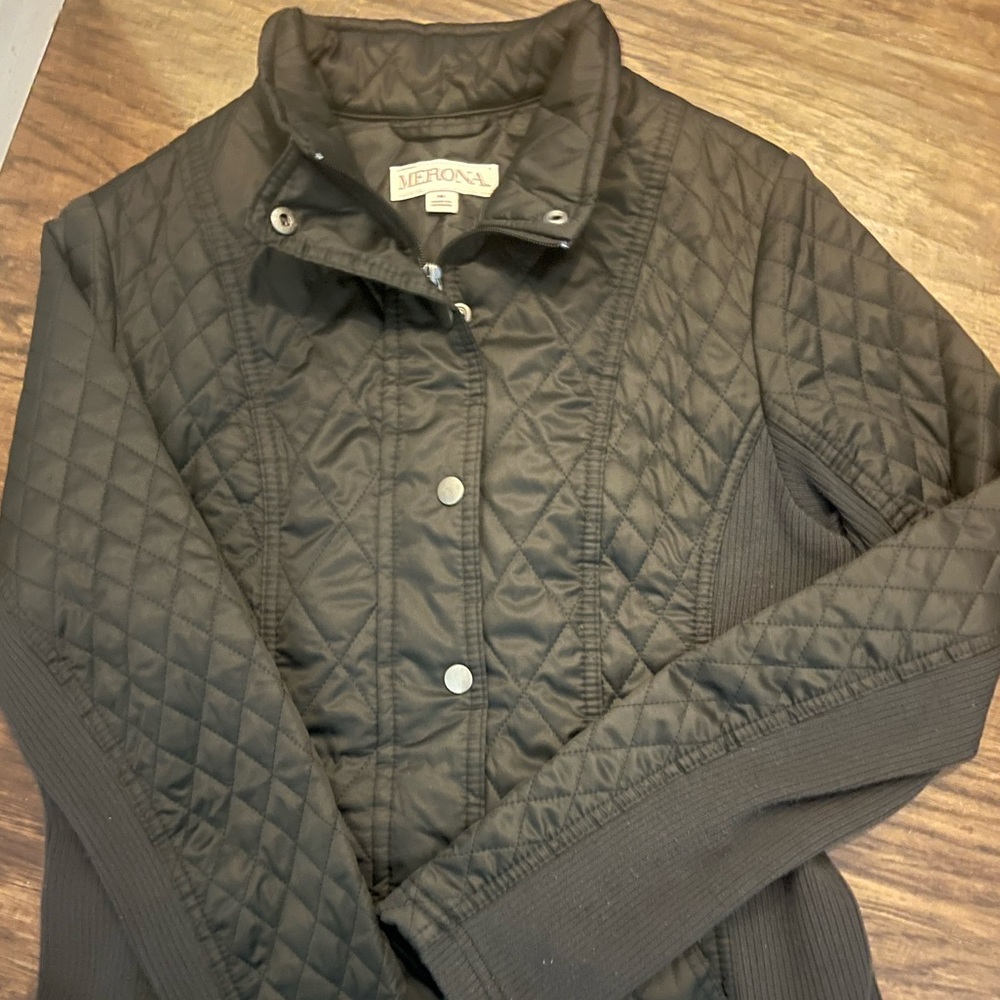 Merona Black Coat/Jacket, size: M
